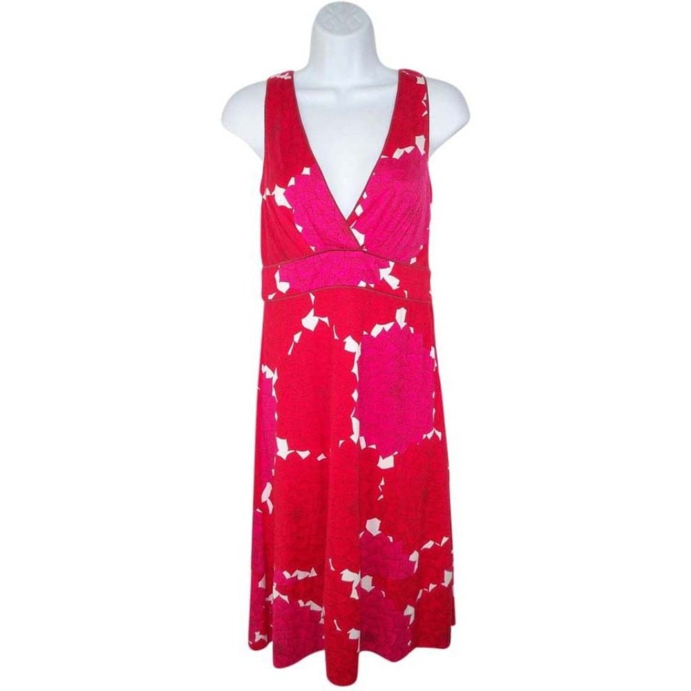 Tory Burch Carmondy Dress M Floral Silk Jersey